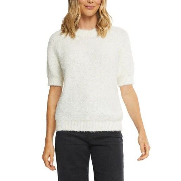 NWT Matty M Ladies' Eyelash Sweater Ivory Size Medium - Picture 1 of 2